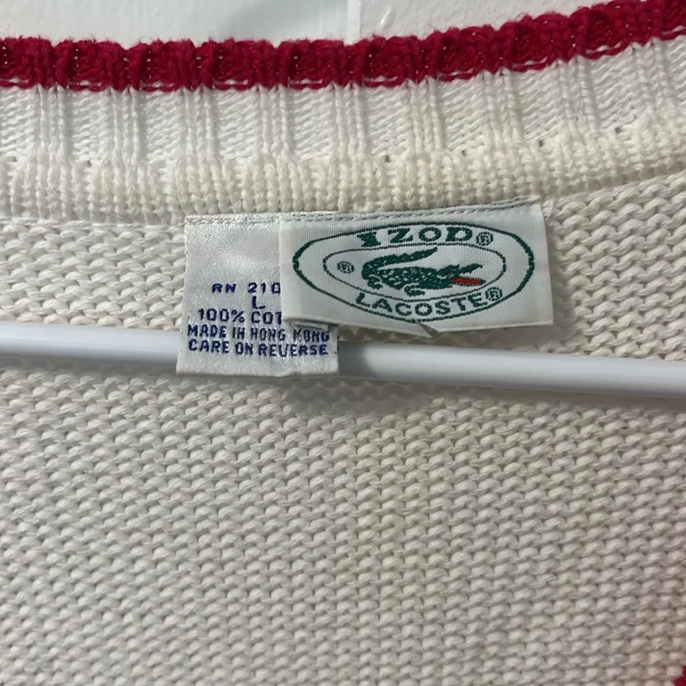 Vintage Men’s Izod‎ Lacoste Knit Vest Colorful Size L
